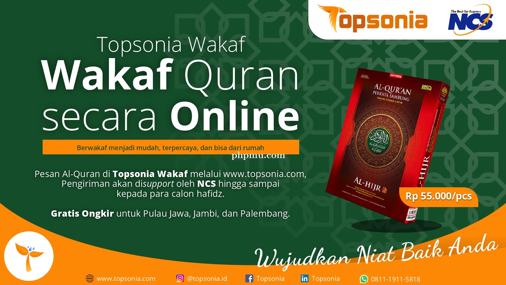 Semakin Mudah! Wakaf Al Quran Online melalui Topsonia Wakaf